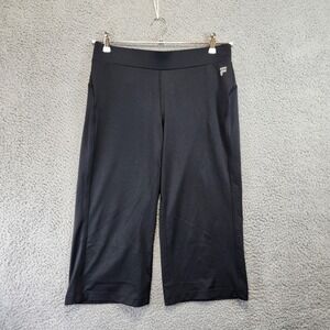 FILA SPORT‎ Black Capri Pants Womens M Cropped Stretch Athletic Casual Comfort